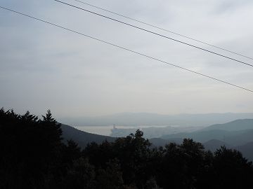 琵琶湖が見える
