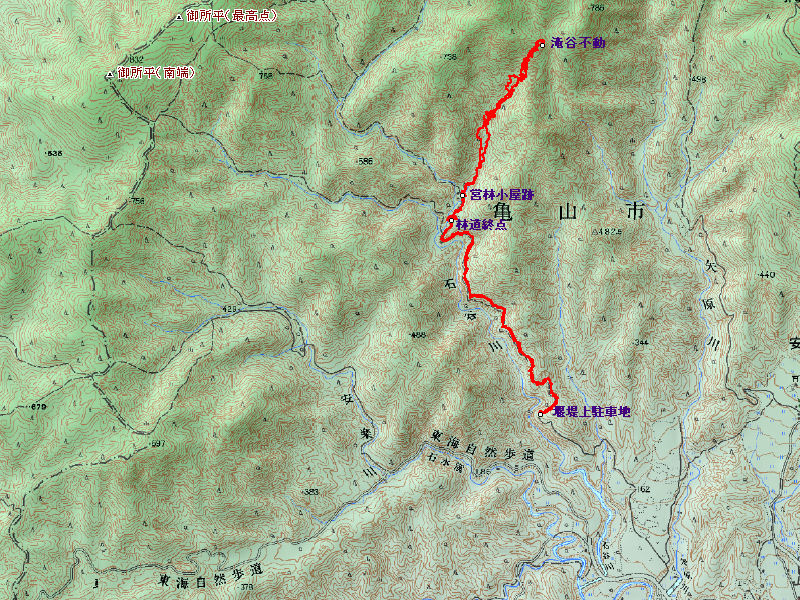 滝谷不動の地図