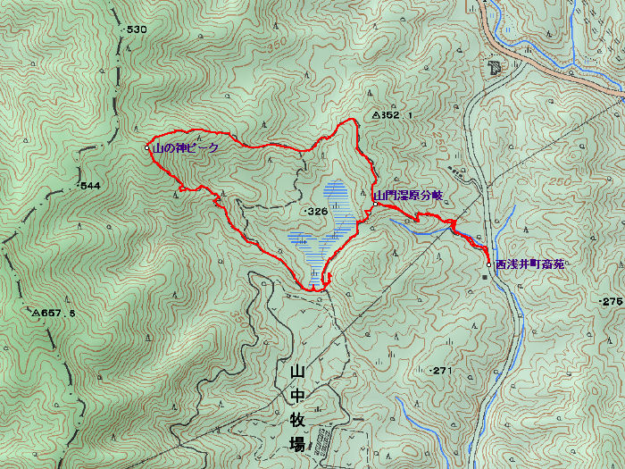 山門水源の森の地図
