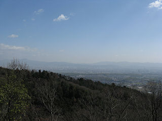 金蔵寺展望所から京都市街を望む。