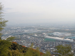 酒解神社鳥居近くからの眺め。